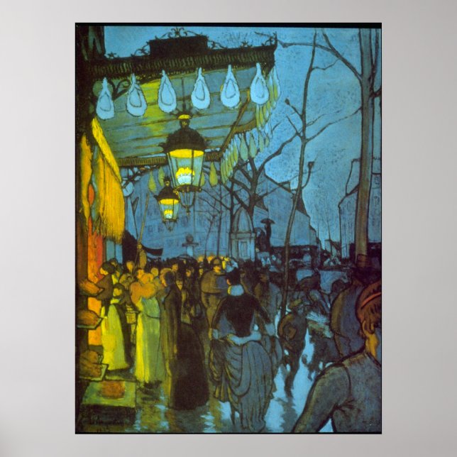 Póster Avenue De Clichy, por Louis Anquetin (Frente)
