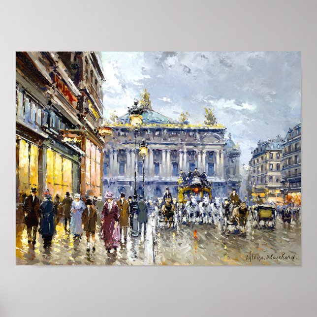 Póster Avenue de l'Opera by Antoine Blanchard (Frente)