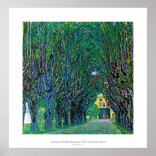 Póster Avenue in schloss kammer park art by Gustav Klimt (Frente)