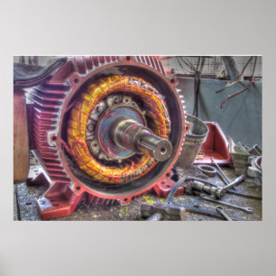 Póster Avería de motor eléctrico