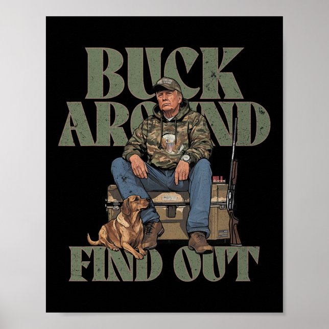 Póster Averigua Y Descubre La Caza De Trump Camo (Frente)