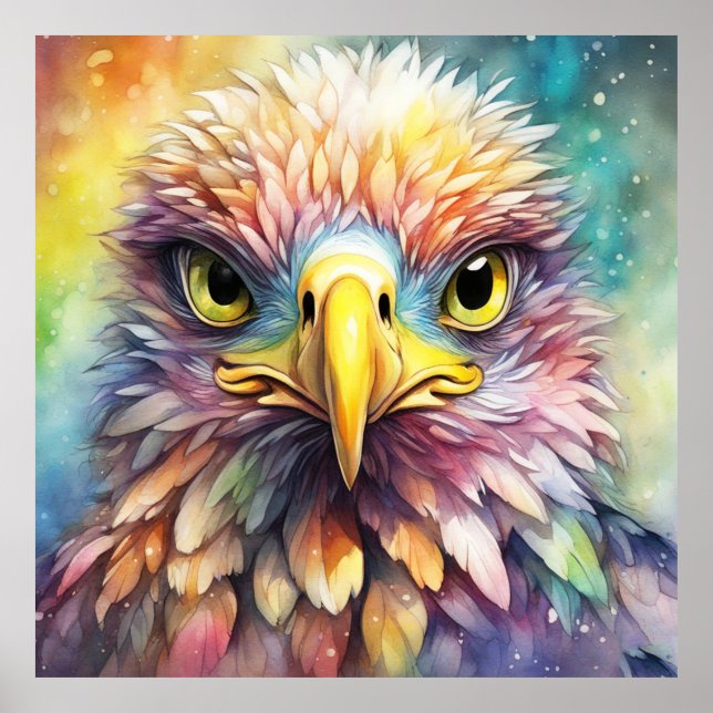 Póster Aves arcoiris Águila 1 (Frente)
