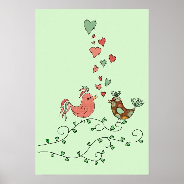 Póster Aves de amor (Frente)