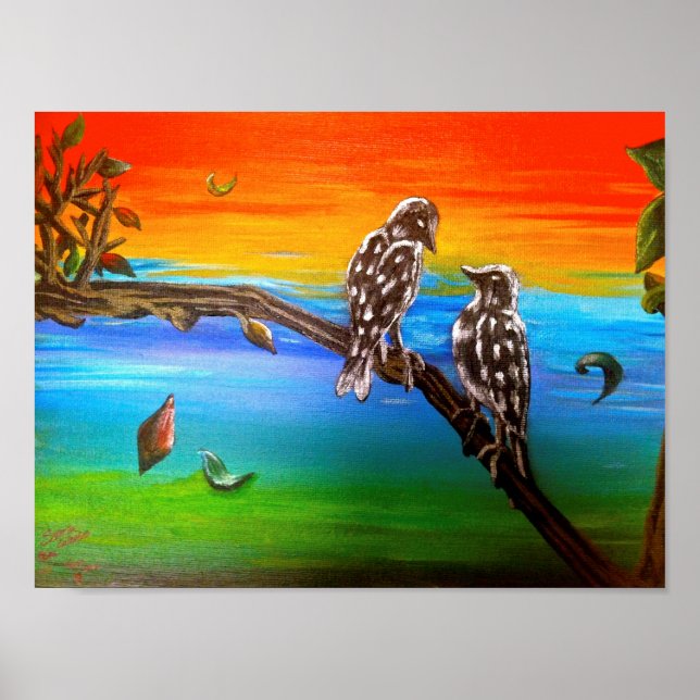 Póster Aves de amor (Frente)