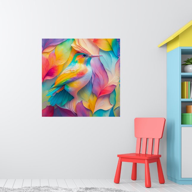 Póster Aves de fantasía Pájaro de seda (Guardería 1)