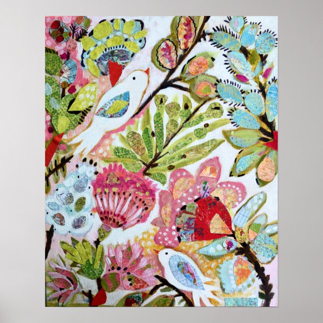 Póster Aves de papel II (Frente)