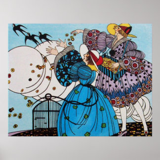 PÓSTER AVES DE PRIMAVERA / DISEÑADOR DE COSTUMBRES DE MOD