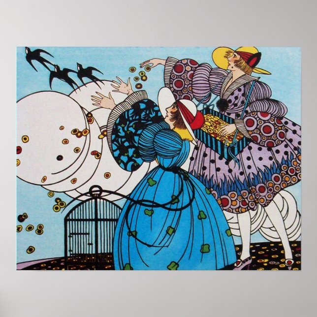 PÓSTER AVES DE PRIMAVERA / DISEÑADOR DE COSTUMBRES DE MOD (Frente)