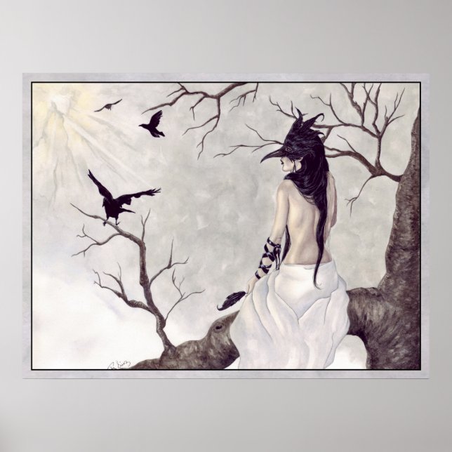 Póster Aves de un poster de pluma (Frente)