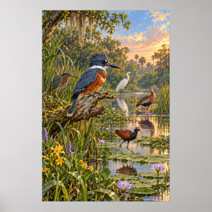 Póster Aves del Bajo Valle del Río Grande, Sur de Texas