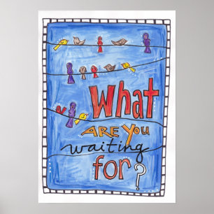 Póster Aves en espera