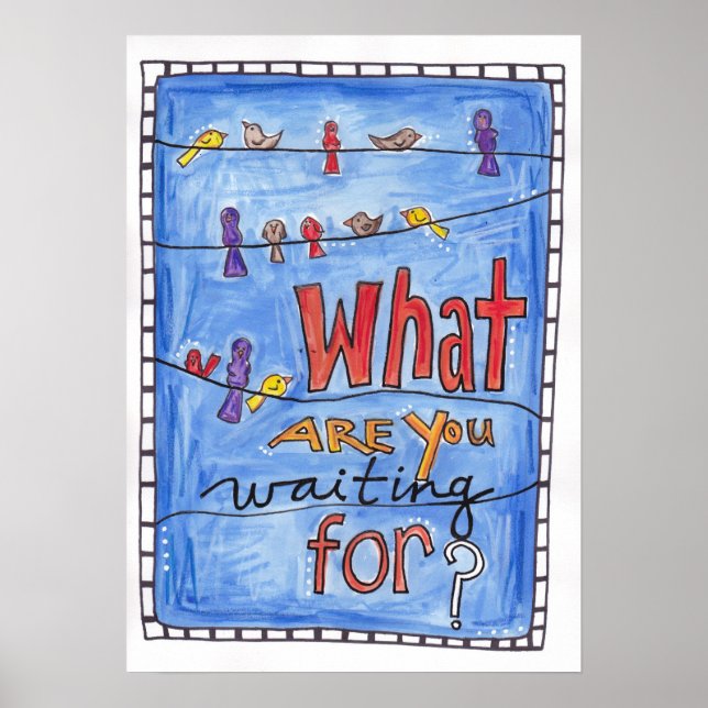 Póster Aves en espera (Frente)