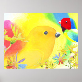 Póster Aves fantásticas