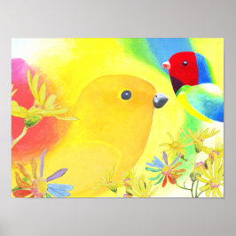 Póster Aves fantásticas