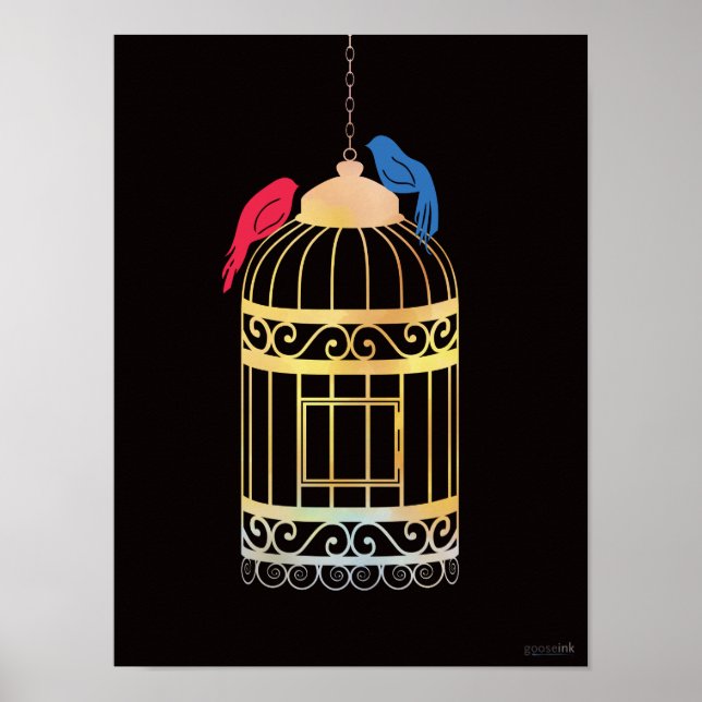 Póster Aves libres (Frente)