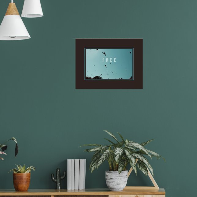 Póster Aves libres en el cielo (Salón 1)