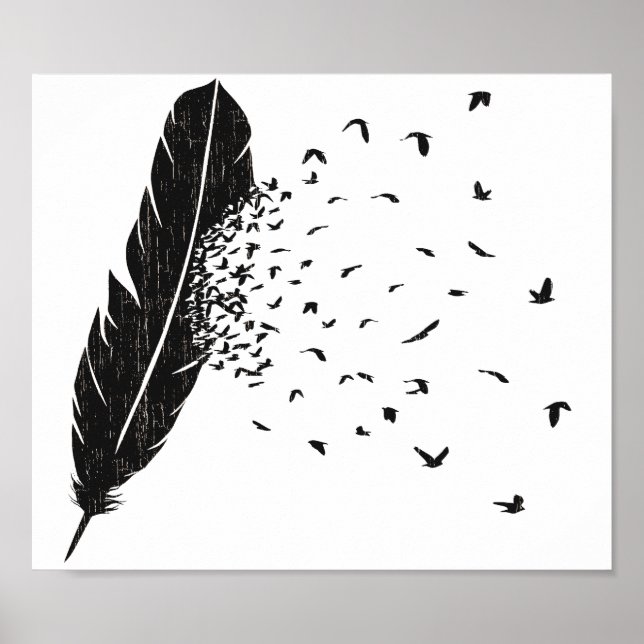 Póster Aves que rompen una pluma (Frente)