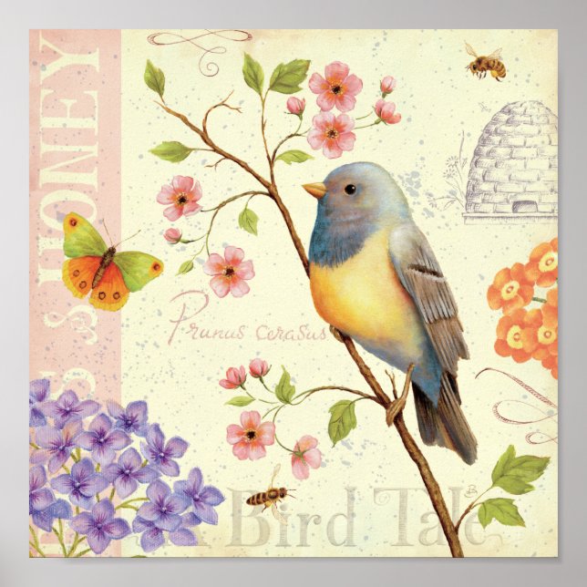 Póster Aves y abejas (Frente)