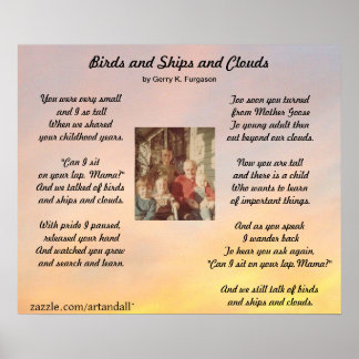 PÓSTER "AVES Y BUQUES Y POSTER DE LA FAMILIA DE LAS NUBES