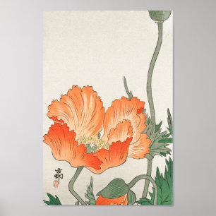 Póster Aves y plantas de cosecha de Ohara Koson