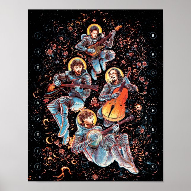 Póster avett tour personalizados hermanos 2020 mnctv (Frente)