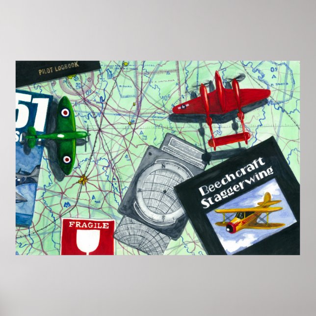 Póster Aviación (Frente)