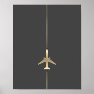 Póster Aviación minimalista