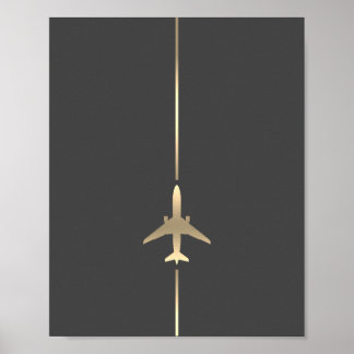 Póster Aviación minimalista