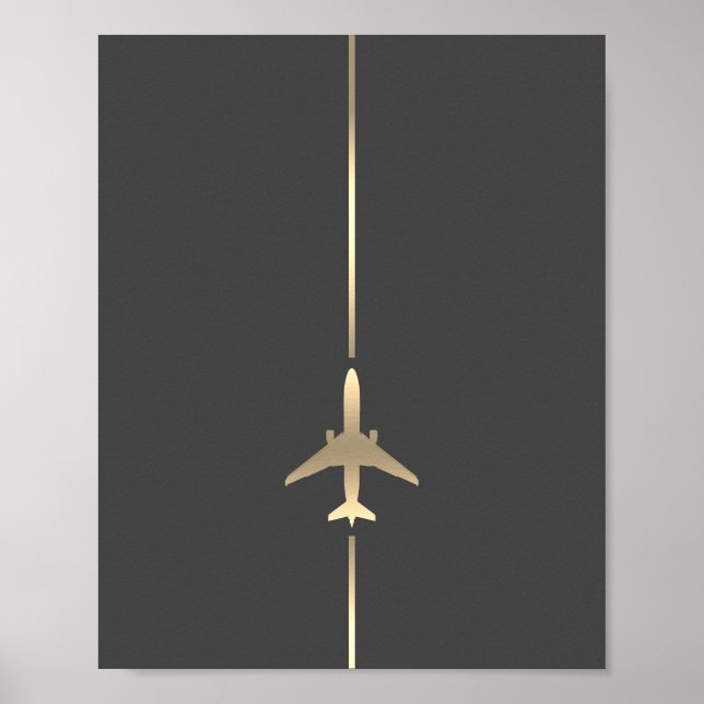 Póster Aviación minimalista (Frente)