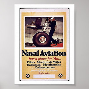 Póster Aviación naval