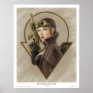 Póster Aviador de Steampunk