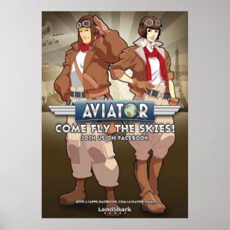 Póster Aviador del Poster del juego de Facebook