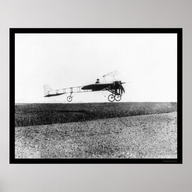Póster Aviador francés Louis Bleriot 1909 (Frente)