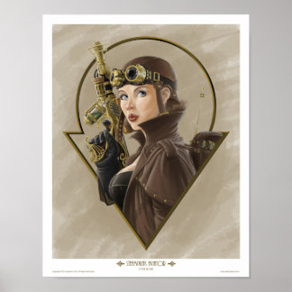 Póster Aviador Steampunk