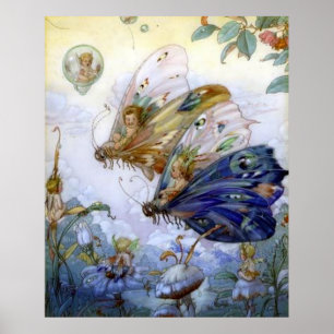 Póster Aviadores de la hada del vintage