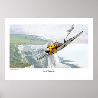 Póster Aviation Artポスター"Messerschmitt Bf 109"