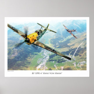 Póster Aviation Artポスター"Messerschmitt Bf 109"