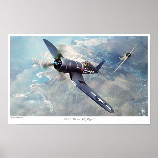 Póster Aviation Art Poster "F4U Corsair " (Frente)