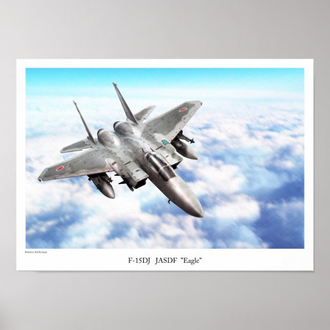 Póster Aviation Art Poster "F-15DJ JASDF  Eagle" (Frente)