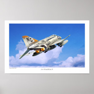 Póster Aviation Art Poster "F-4 Phantom II"