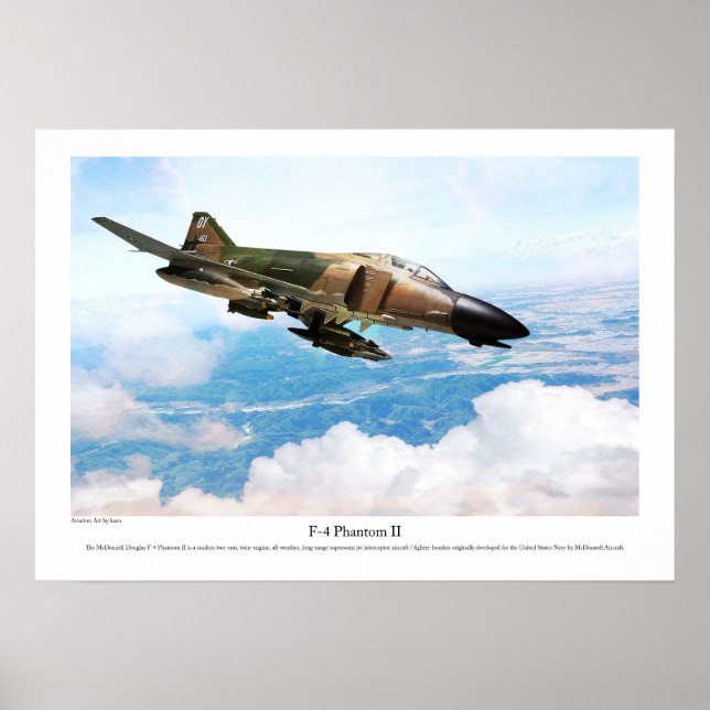 Póster Aviation Art Poster "F-4 Phantom II" (Frente)
