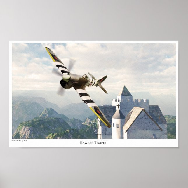 Póster Aviation Art Poster "HAWKER TEMPEST" (Frente)