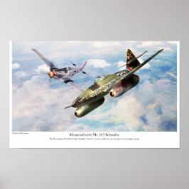 Póster Aviation Art Poster "Messerschmitt Me 262"