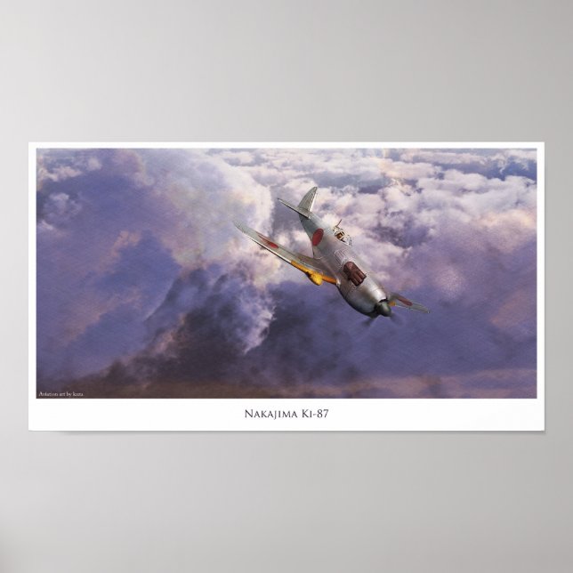 Póster Aviation Art Poster "Nakajima Ki-87" (Frente)