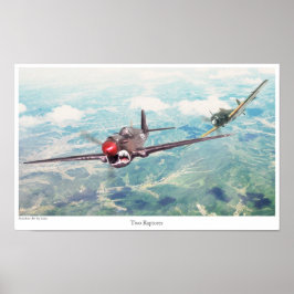 Póster Aviation Art Poster "P-40 Warhawk"