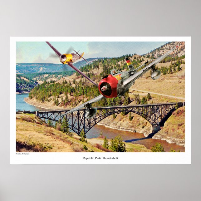 Póster Aviation Art Poster "P-47 Thunderbolt" (Frente)