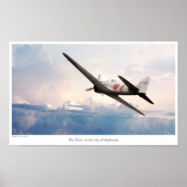 Póster Aviation Art Poster "ZERO" (Frente)