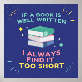 Póster Avid Reader I - Cita de Jane Austen