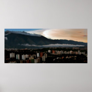 Póster Avila al atardecer