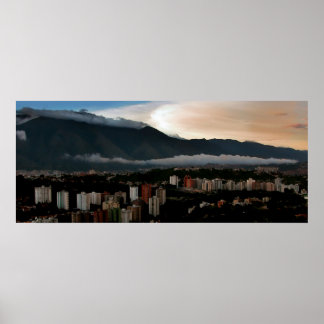 Póster Avila al atardecer